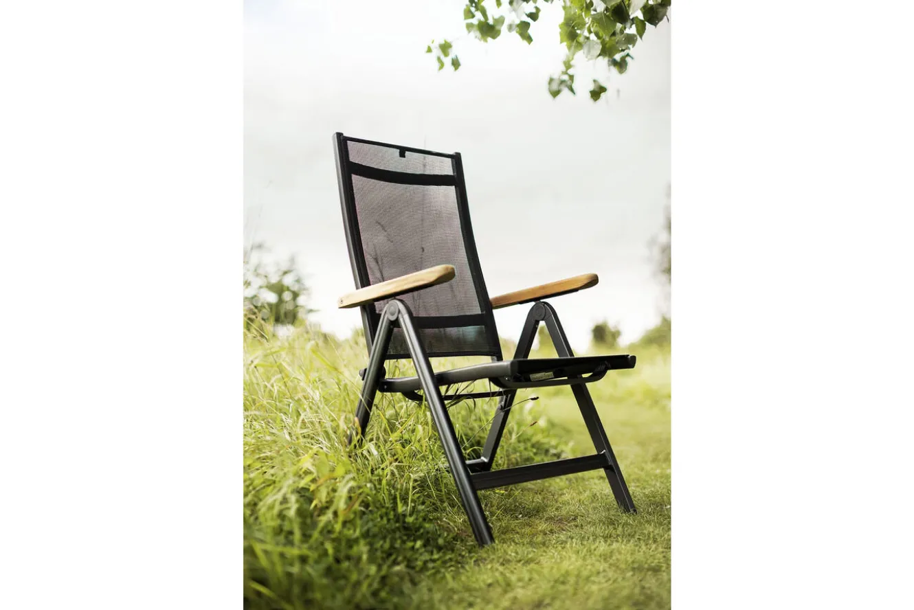 KETTLER Premium/Granada Garten-Essgruppe, anthrazit/grau, Alu/Glas, Tisch 180/240x100cm, 6 Sessel