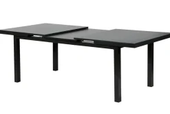 KETTLER Premium/Granada Garten-Essgruppe, Anthrazit/Grau, Alu/Glas, Ausziehtisch 180/240x100cm, 8 Klappstühle