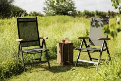 KETTLER Premium/Granada Garten-Essgruppe, Anthrazit/Grau, Alu/Glas, Ausziehtisch 180/240x100cm, 8 Klappstühle