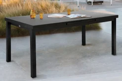 KETTLER Premium/Granada Garten-Essgruppe, Anthrazit/Grau, Alu/Glas, Ausziehtisch 180/240x100cm, 8 Sessel
