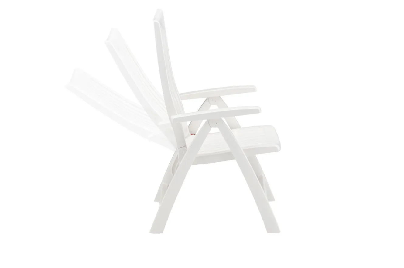 KETTLER Roma Klappstuhl, weiß, Kunststoff, 68 x 62 x 108 cm, 01438-000