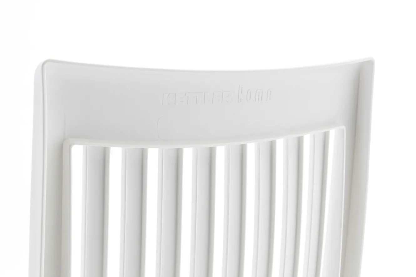KETTLER Roma Klappstuhl, weiß, Kunststoff, 68 x 62 x 108 cm, 01438-000