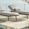 LIVING ZONE Confort Sun Lounger Gartenliegen-Set, mondgrau/anthrazit, Alu/Polyester, verstellbar, wetterbeständig, inkl. Kissen