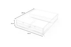 OUTFLEXX Abdeckhaube für Doppelliegen, schwarz, Ripstop-Gewebe/Polyester, 200 × 165 × 35 cm, wasserabweisend, mit Reißverschluss, UV-Schutz