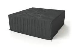 OUTFLEXX Abdeckhaube für Esstischgarnitur, schwarz, Polyester, TPU 420D Ripstop-Gewebe, 265 x 165 x 109 cm, uv-beständig, mit Zugband