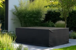 OUTFLEXX Abdeckhaube für Esstischgarnitur, schwarz, Polyester, TPU 420D Ripstop-Gewebe, 265 x 165 x 109 cm, uv-beständig, mit Zugband