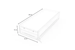 OUTFLEXX Abdeckhaube für Gartenlounges, schwarz, Ripstop-Gewebe/Polyester, 202 x 82 x 35 cm, wasserabweisend, mit Reißverschluss, UV-Schutz