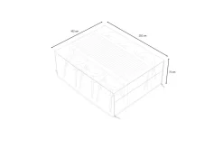 OUTFLEXX Abdeckhaube für Garten-Essgruppen, schwarz, Ripstop-Gewebe/Polyester, 202 x 162 x 72 cm, wasserabweisend, UV-Schutz