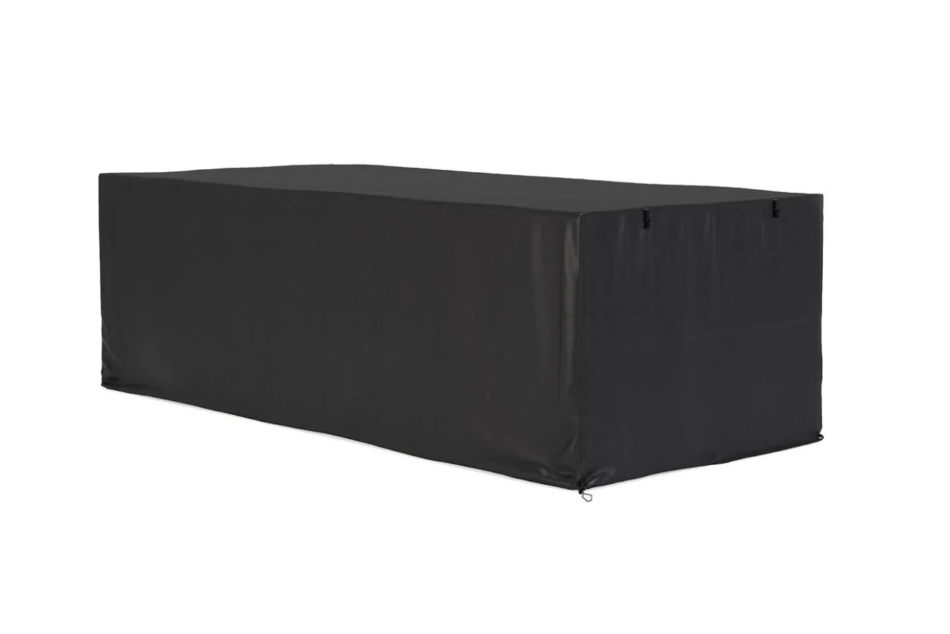 OUTFLEXX Abdeckhaube für Garten-Essgruppen, schwarz, Ripstop-Gewebe/Polyester, 282 x 124 x 83 cm, wasserabweisend, UV-Schutz