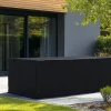 OUTFLEXX Abdeckhaube für Garten-Essgruppen, schwarz, Ripstop-Gewebe/Polyester, 305 x 180 x 80 cm, wasserabweisend, UV-Schutz