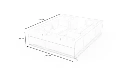 OUTFLEXX Abdeckhaube für Gartenlounges, schwarz, Ripstop-Gewebe/Polyester, 239 x 157 x 68 cm, wasserabweisend, UV-Schutz