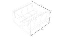 OUTFLEXX Abdeckhaube für Gartenlounges, schwarz, Ripstop-Gewebe/Polyester, 212 x 212 x 117 cm, wasserabweisend, mit Reißverschluss, UV-Schutz