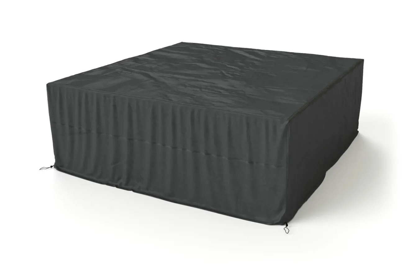 OUTFLEXX Abdeckhaube für Gartenlounge, schwarz, Polyester, TPU 420D Ripstop-Gewebe, 208 x 210 x 60 cm, mit Kordelzug