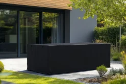 OUTFLEXX Abdeckhaube für Gartenlounge, schwarz, Polyester, TPU 420D Ripstop-Gewebe, 230 x 151 x 63 cm, mit Reißverschluss und Kordelzug