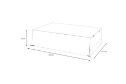 OUTFLEXX Abdeckhaube für Gartenlounge, schwarz, Polyester, TPU 420D Ripstop-Gewebe, 230 x 151 x 63 cm, mit Reißverschluss und Kordelzug