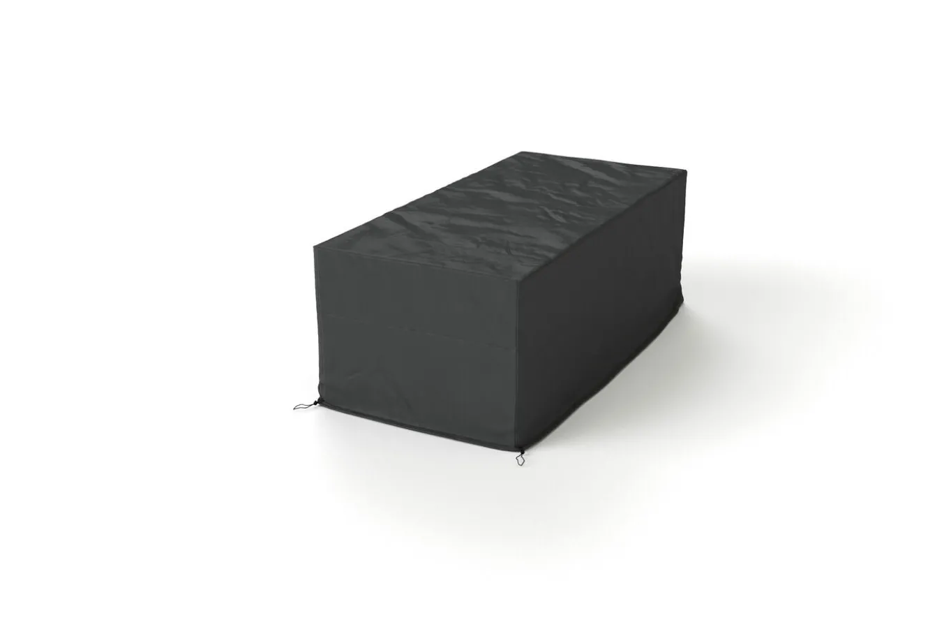 OUTFLEXX Abdeckhaube für Kissenbox, schwarz, Ripstop-Gewebe/Polyester, 207 x 97 x 73 cm, wasserabweisend, UV-Schutz