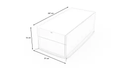 OUTFLEXX Abdeckhaube für Kissenbox, schwarz, Ripstop-Gewebe/Polyester, 207 x 97 x 73 cm, wasserabweisend, UV-Schutz