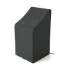 OUTFLEXX Abdeckhaube für Stapelstühle, schwarz, Polyester, TPU 420D Ripstop-Gewebe, 75 x 105 x 88/125 cm, mit Zugband