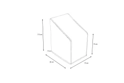 OUTFLEXX Abdeckhaube für Stapelstühle, schwarz, Polyester, TPU 420D Ripstop-Gewebe, 75 x 95 x 80/120 cm, mit Kordelzug