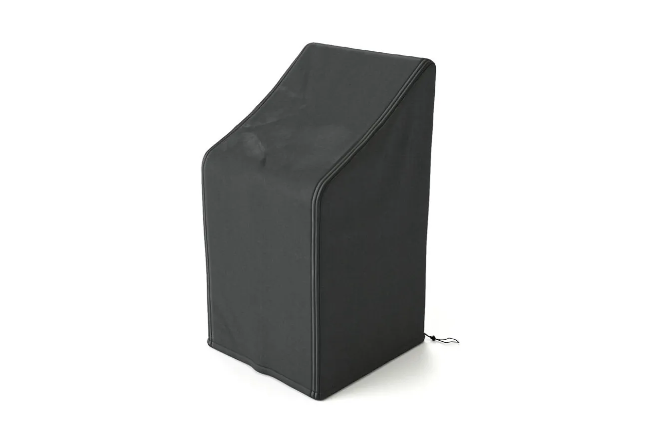 OUTFLEXX Abdeckhaube für Stapelstühle, schwarz, Polyester, TPU 420D Ripstop-Gewebe, 75 x 95 x 80/120 cm, mit Kordelzug