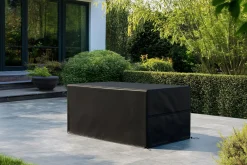 OUTFLEXX Abdeckhaube für Tische, schwarz, Ripstop-Gewebe/Polyester, 220 x 120 x 85 cm, wasserabweisend, UV-Schutz