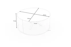OUTFLEXX Abdeckhaube für Tische, schwarz, Ripstop-Gewebe/Polyester, Ø170 x 74 cm, wasserabweisend, UV-Schutz