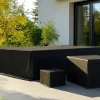 OUTFLEXX Abdeckhauben-Set für Gartenlounges, schwarz, Ripstop-Gewebe/Polyester, wasserabweisend, UV-Schutz