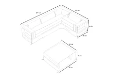 OUTFLEXX Abdeckhauben-Set für Gartenlounges, schwarz, Ripstop-Gewebe/Polyester, wasserabweisend, UV-Schutz