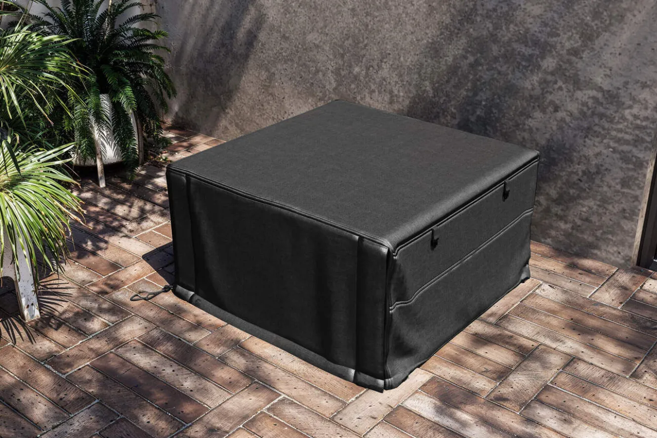 OUTFLEXX Abdeckhaube, schwarz, Polyester, TPU 420D Ripstop-Gewebe, 74 x 74 x 40 cm, mit Zugband