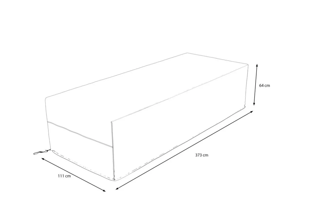 OUTFLEXX Abdeckhaube, schwarz, Polyester, TPU 420D Ripstop-Gewebe, 373 x 111 x 64 cm