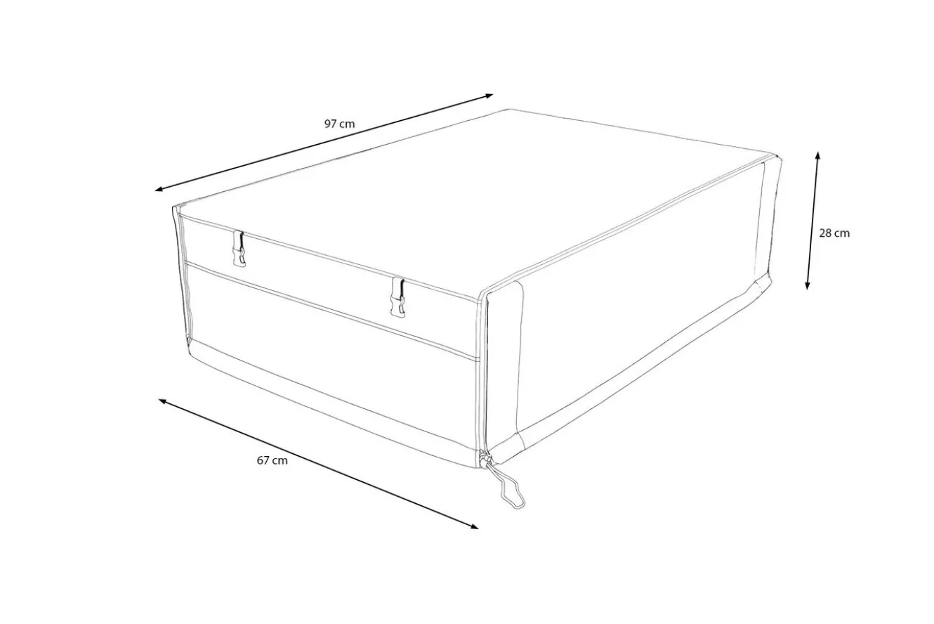 OUTFLEXX Abdeckhaube, schwarz, Polyester, TPU 420D Ripstop-Gewebe, 97 x 67 x 28 cm, mit Kordelzug