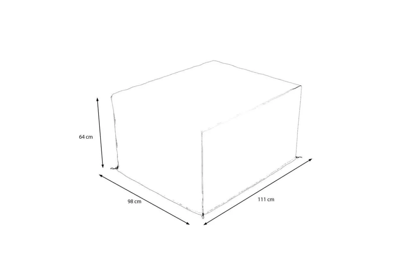 OUTFLEXX Abdeckhaube, schwarz, Polyester, TPU 420D Ripstop-Gewebe, 98 x 11 x 64 cm