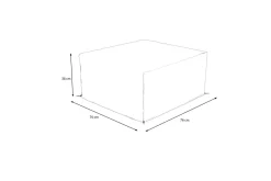 OUTFLEXX Abdeckhaube, schwarz, Polyester, TPU 420D Ripstop-Gewebe, 76 x 76 x 38 cm