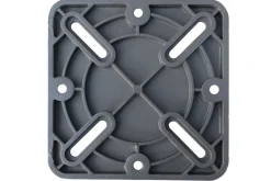 OUTFLEXX Adapterplatte für Schirmständer und Bodenanker, anthrazit, Alu, 16x16x1,5cm, Lochabstand 64-113mm