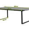 OUTFLEXX Alexander Ausziehtisch, mattgrau, Alu, 206/266x100x74 cm, ausziehbare Tischplatte
