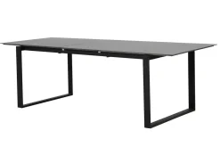 OUTFLEXX Alexander Ausziehtisch, mattgrau, Alu, 206/266x100x74 cm, ausziehbare Tischplatte