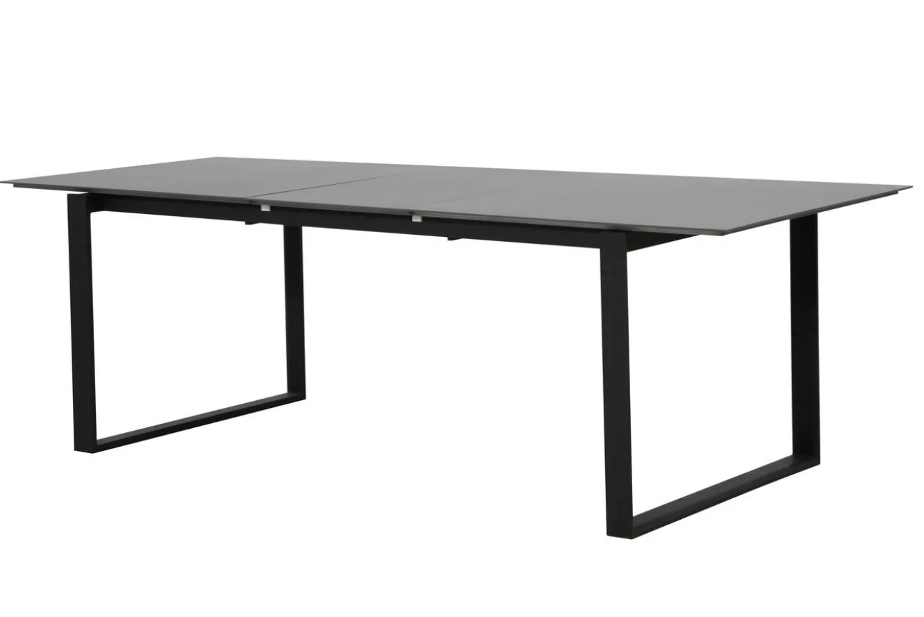 OUTFLEXX Alexander Ausziehtisch, mattgrau, Alu, 206/266x100x74 cm, ausziehbare Tischplatte