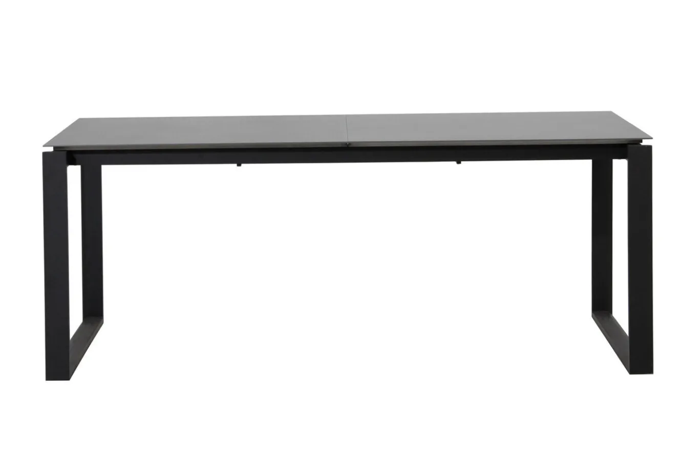 OUTFLEXX Alexander Ausziehtisch, mattgrau, Alu, 206/266x100x74 cm, ausziehbare Tischplatte