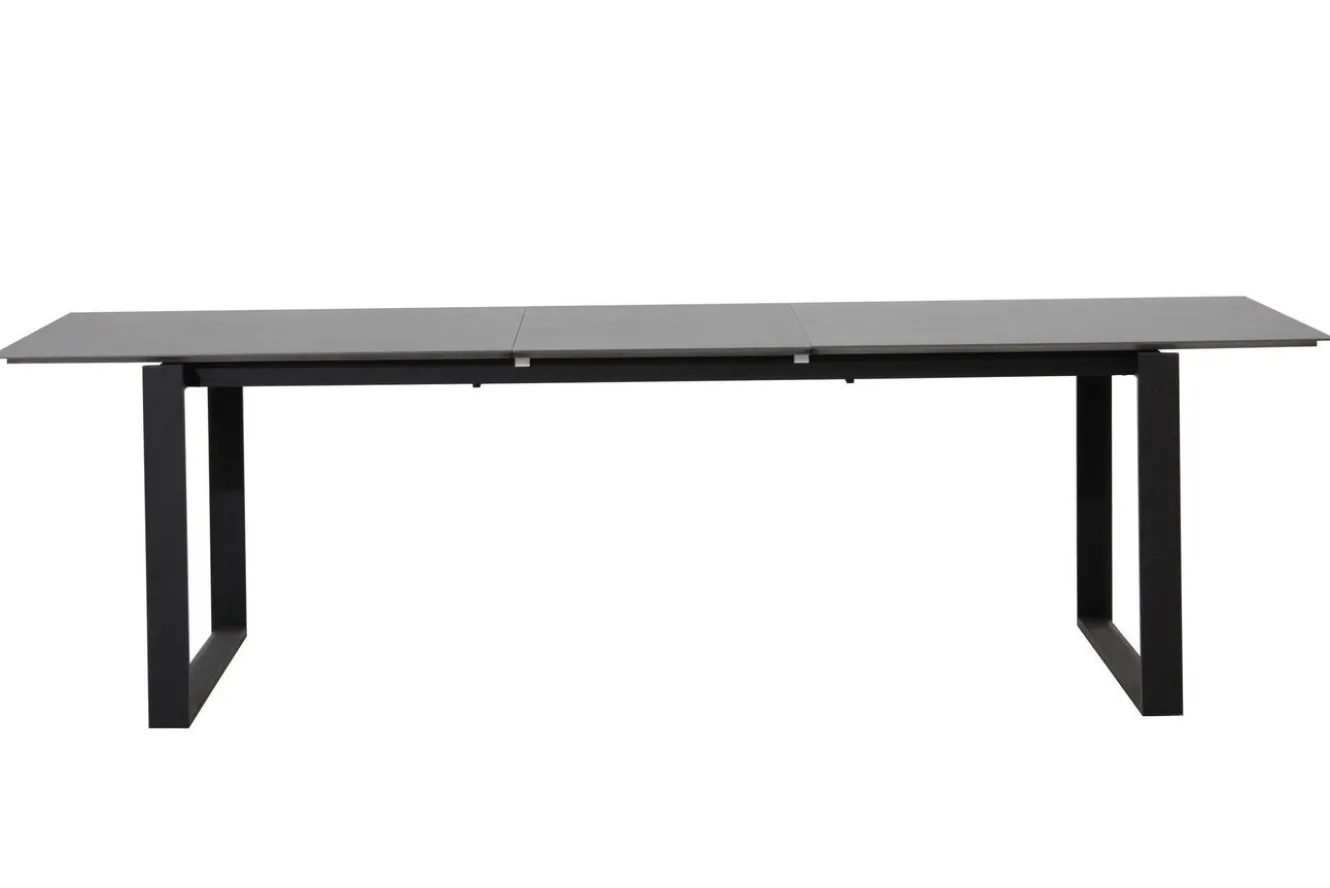 OUTFLEXX Alexander Ausziehtisch, mattgrau, Alu, 206/266x100x74 cm, ausziehbare Tischplatte