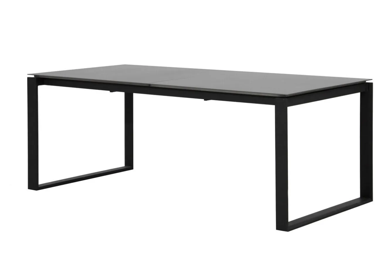 OUTFLEXX Alexander Ausziehtisch, mattgrau, Alu, 206/266x100x74 cm, ausziehbare Tischplatte