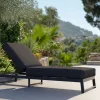 OUTFLEXX Allure Liege, Gartenliege, anthrazit, Aluminium und Polyester, 209 x 72 cm, schnelltrocknend, witterungsbeständig