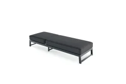 OUTFLEXX Allure Liege, Gartenliege, anthrazit, Aluminium und Polyester, 209 x 72 cm, schnelltrocknend, witterungsbeständig