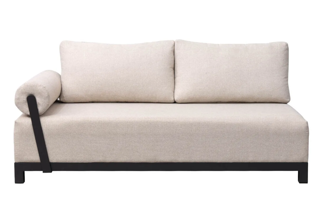OUTFLEXX Altea Gartenlounge für 5-6 Personen, beige-weiß, Aluminium/Polyesterbezug, wetterfest und pflegeleicht