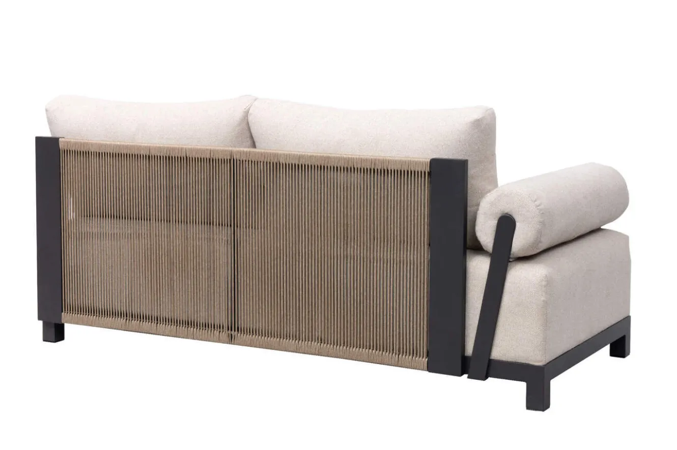 OUTFLEXX Altea Gartenlounge für 5-6 Personen, beige-weiß, Aluminium/Polyesterbezug, wetterfest und pflegeleicht