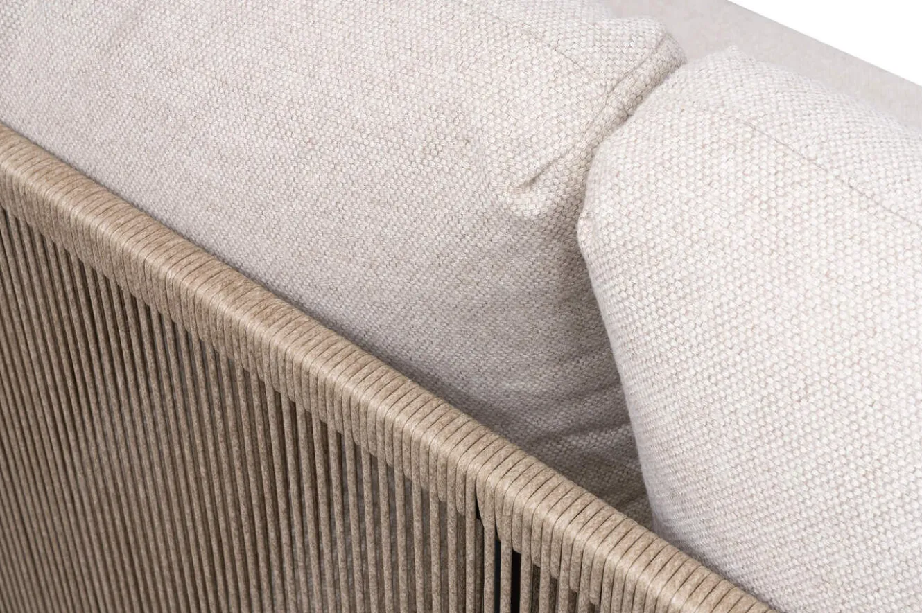OUTFLEXX Altea Gartenlounge für 5-6 Personen, beige-weiß, Aluminium/Polyesterbezug, wetterfest und pflegeleicht