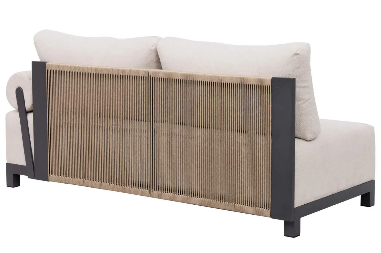 OUTFLEXX Altea Gartenlounge für 5-6 Personen, beige-weiß, Aluminium/Polyesterbezug, wetterfest und pflegeleicht