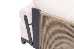 OUTFLEXX Altea Gartenlounge für 5-6 Personen, beige-weiß, Aluminium/Polyesterbezug, wetterfest und pflegeleicht