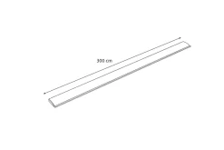 OUTFLEXX Antalya Einzellamelle für Pergola, schwarz, Aluminium, passend für 3x3 m/3x4 m, witterungsbeständig