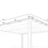 OUTFLEXX Antalya Ersatzdach für Pergola, creme, Polyester mit PA-Beschichtung, UV30+, passend für Pergola 3x3 m