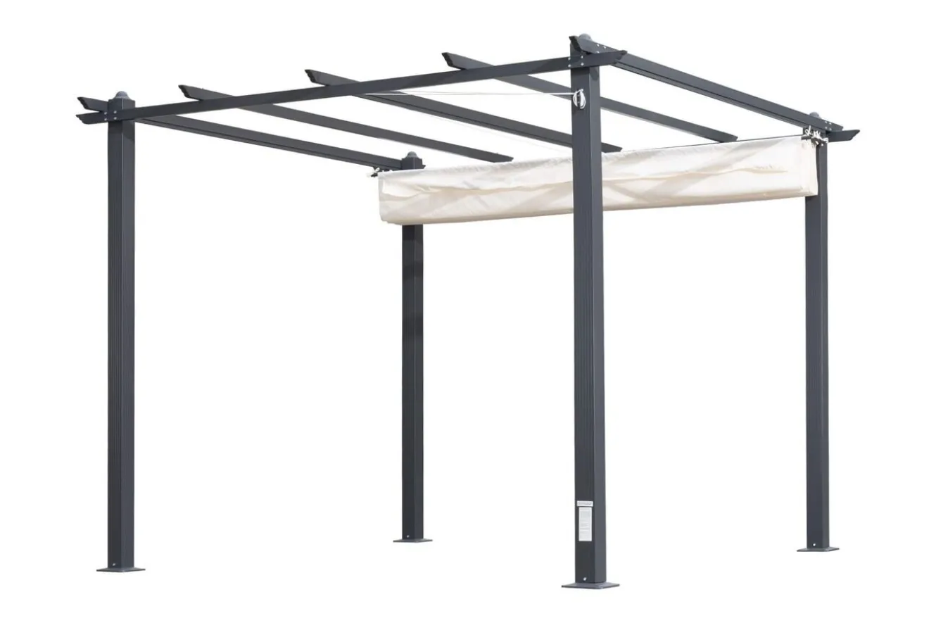 OUTFLEXX Antalya Ersatzdach für Pergola, creme, Polyester mit PA-Beschichtung, UV30+, passend für Pergola 3x3 m